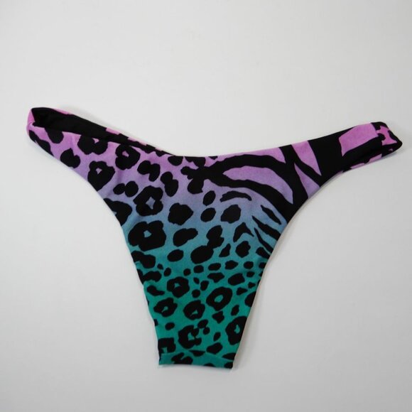 THE ATTICO Bikini Bottom Size S Multicolor Gradient Animal Print NEW - Picture 4 of 5
